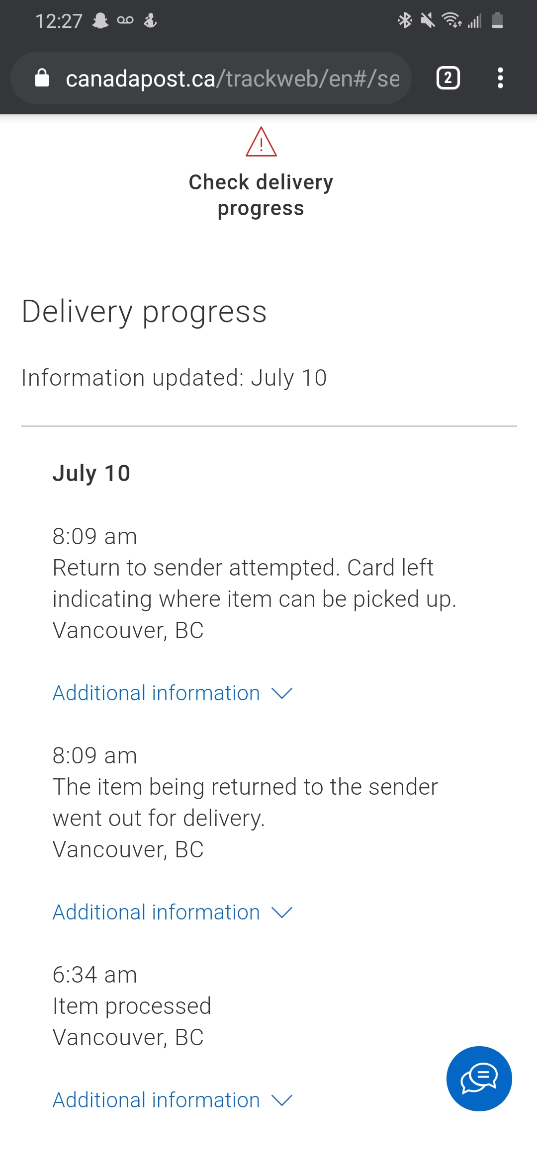 Anyone find it weird that they sent it out and tried to deliver it and give up all within 8:09AM?